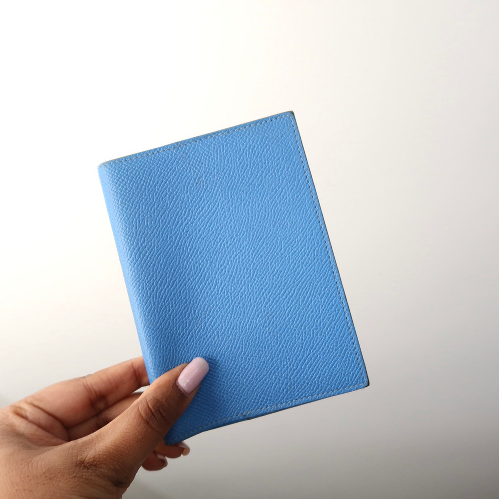 Hermes Blue Simple GM Agenda Cover EXCELLENT